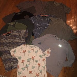 * 9 men's old work shirts